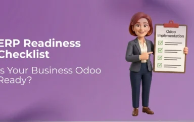 An ERP readiness checklist scoring business processes, data quality, and budget before an Odoo implementation, prepared by an odoo customization services team.