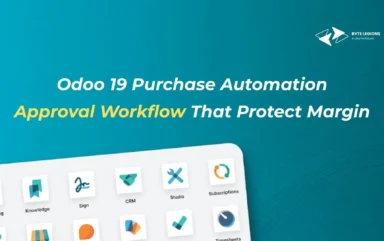 A procurement team reviewing requests for quotation and supplier terms inside the Purchase app during Odoo purchase automation setup.